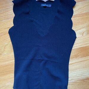 Boohoo Scalloped Bodysuit